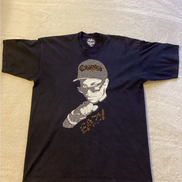 Black T-Shirt with Easy-E in stone work. By Selebs The Collection - Picture 1 of 1